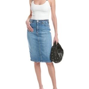 STAUD x Wrangler Denim Knee-Length Pencil Skirt - Size 30